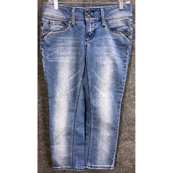 Hydraulic Denim Capri‎ Jeans Womens Size 5/6 (30x23.5) Light Wash - Picture 1 of 8